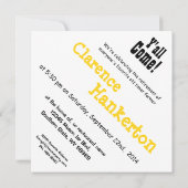 トラクターの印のおもしろいな退職パーティーの古い農家 招待状 (裏面)