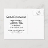 トラクターの国の結婚式の花嫁の日付を保存 案内ポストカード (裏面)