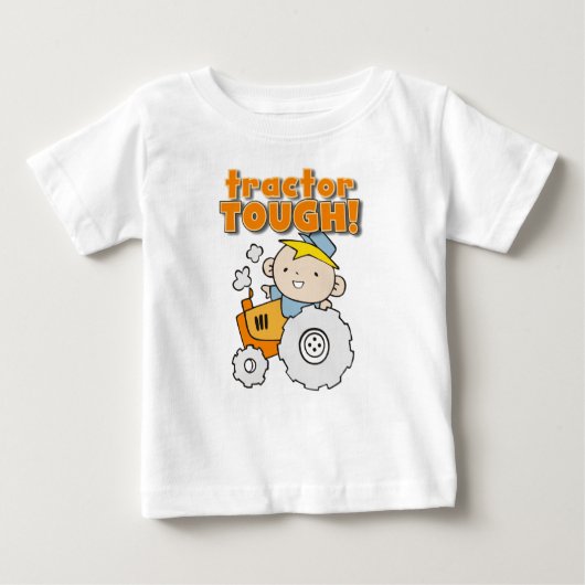 トラクターの堅いTシャツおよびギフト ベビーTシャツ (正面)