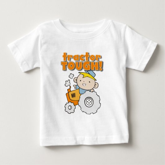 トラクターの堅いTシャツおよびギフト ベビーTシャツ (正面)
