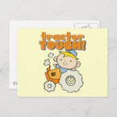 トラクターの堅いTシャツおよびギフト ポストカード (正面/裏面)