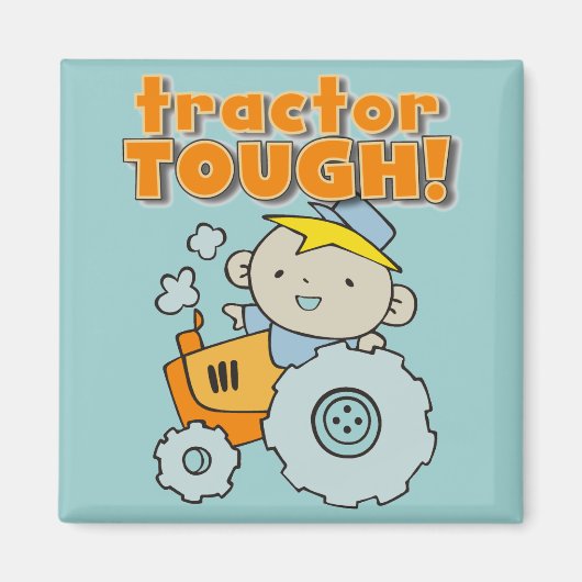 トラクターの堅いTシャツおよびギフト マグネット (正面)