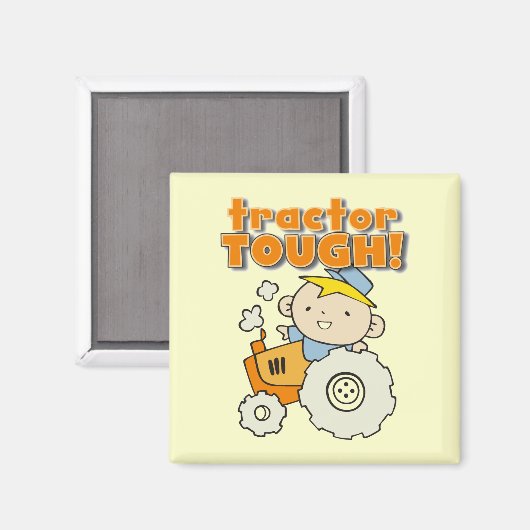 トラクターの堅いTシャツおよびギフト マグネット (正面/裏面)