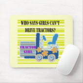 トラクターの女の子のTシャツおよびギフト マウスパッド (マウス)
