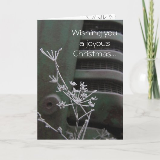 トラクターの嬉しいクリスマスカード シーズンカード (正面)