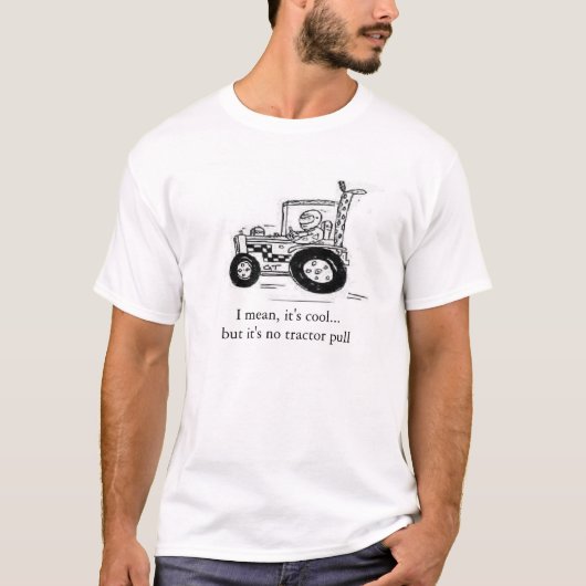 トラクターの引きのカッコいい Tシャツ (正面)