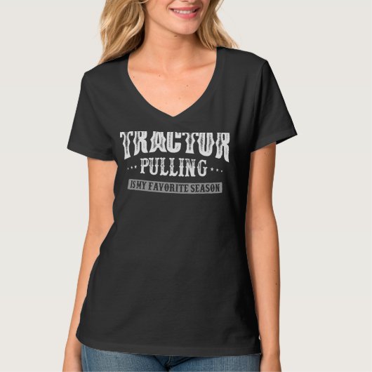 トラクターの引っ張りは私のシーズお気に入りのン Tシャツ (正面)