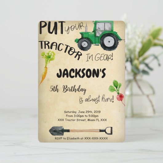 トラクターの招待状 招待状 (スタンド正面)