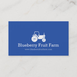 トラクターの白く青くモダンな農場の名刺 名刺
