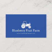 トラクターの白く青くモダンな農場の名刺 名刺 (正面)