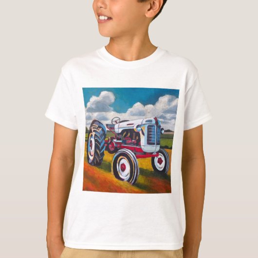 トラクターの絵 - トラクター愛好家へのギフト Tシャツ (正面)