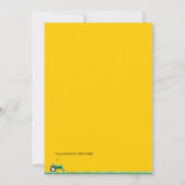 トラクターの誕生日のパーティの招待状:  納屋及びトラクター 招待状 (裏面)