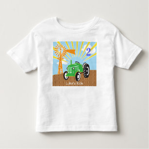 トラクターの誕生日のワイシャツ トドラーTシャツ