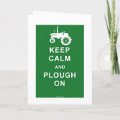 トラクターの誕生日の挨拶車の穏やかなすきを保って下さい カード (裏面)