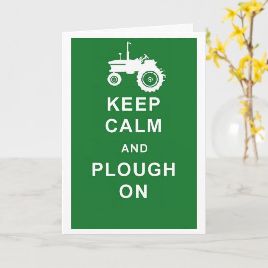 トラクターの誕生日の挨拶車の穏やかなすきを保って下さい カード (黄色い花)