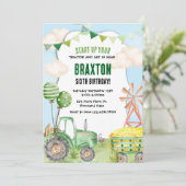 トラクターの誕生日, 緑のトラクター, 農場,  招待状 (スタンド正面)