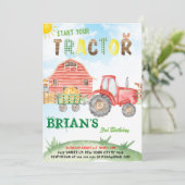 トラクターの起動誕生日招待状 (スタンド正面)