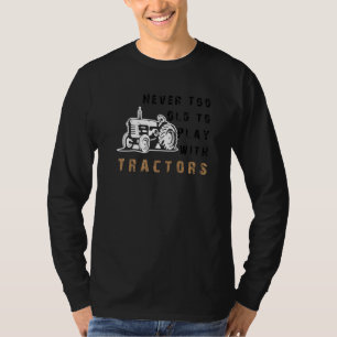 トラクターの農場遊生活には決して古い Tシャツ
