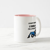 トラクターの農家のおもしろいな農家のギフト ツートーンマグカップ (正面右)