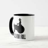 トラクターの農家はこれ私がいかに転がるかです マグカップ (正面左)