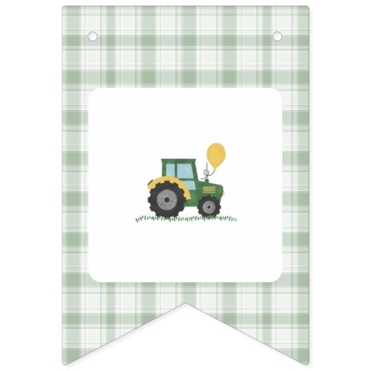 トラクターの開始誕生日バンティングフラグ バンティングフラッグ (第1の旗)