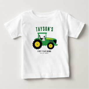 トラクターの1歳誕生日   ファームテーマ ベビーTシャツ