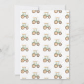 トラクターの2歳の誕生日 招待状 (裏面)