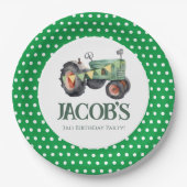 トラクターの3回目の誕生日 ペーパープレート (正面)