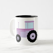 トラクターのBunnyがテキストを追加してパーソナライズ ツートーンマグカップ (正面左)