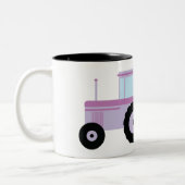 トラクターのBunnyがテキストを追加してパーソナライズ ツートーンマグカップ (左)