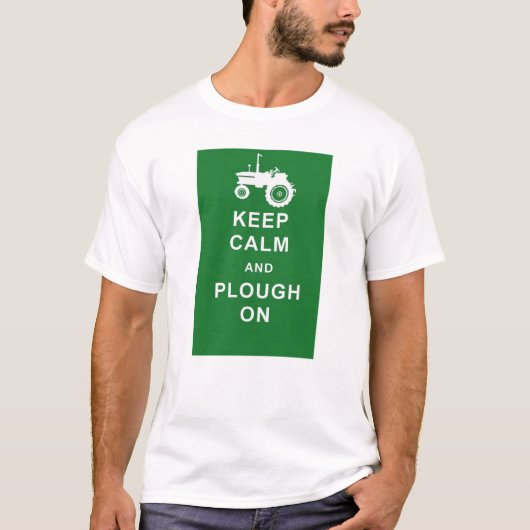 トラクターのTシャツの穏やかなすきを保って下さい Tシャツ (正面)