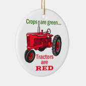 トラクターは赤 セラミックオーナメント (右)