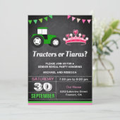 トラクターまたはティアラスジェンダーがパーティーを明らかにする 招待状 (スタンド正面)