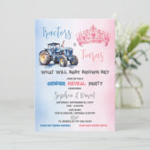 トラクターまたはティアラスジェンダーがパーティーを明らかにする 招待状 (スタンド正面)