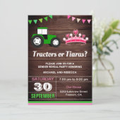 トラクターまたはティアラスジェンダーがパーティーを明らかにする 招待状 (スタンド正面)