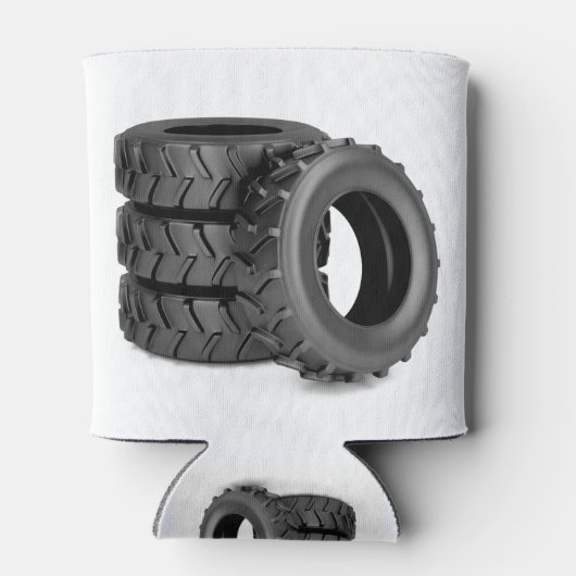 トラクターまたは機械用タイヤ 缶クーラー (裏面)