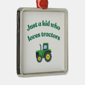 トラクターを愛する子供たち – メタルオーナメント (右)