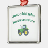トラクターを愛する子供たち – メタルオーナメント (左)