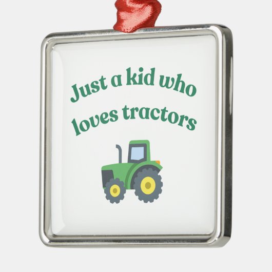 トラクターを愛する子供たち – メタルオーナメント (左)