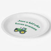 トラクターを愛する子供たち – 紙プレート ペーパープレート (アングル)