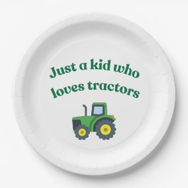 トラクターを愛する子供たち – 紙プレート ペーパープレート