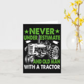トラクターを持つ老人の力を過小評価するな カード (黄色い花)