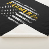 トラクターアメリカンUSAフラグおもしろい農家ランチャー シェルパブランケット (3/4)