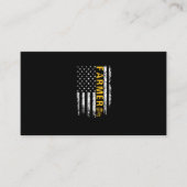 トラクターアメリカンUSAフラグおもしろい農家ランチャー 名刺 (正面)