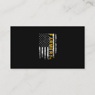 トラクターアメリカンUSAフラグおもしろい農家ランチャー 名刺