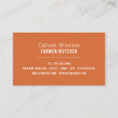 トラクターインフィールド、農家&ブッチャー 名刺 (裏面)