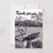 トラクターインロンググラスサンキューカード