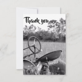 トラクターインロンググラスサンキューカード サンキューカード
