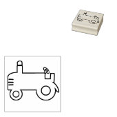 トラクターウッドアートスタンプ ラバースタンプ (押印)