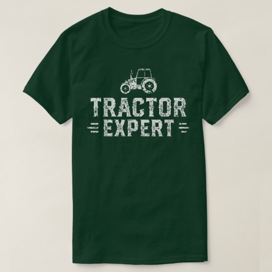 トラクターエキスパートトラクタードライバー農家トラクター Tシャツ (デザイン正面)